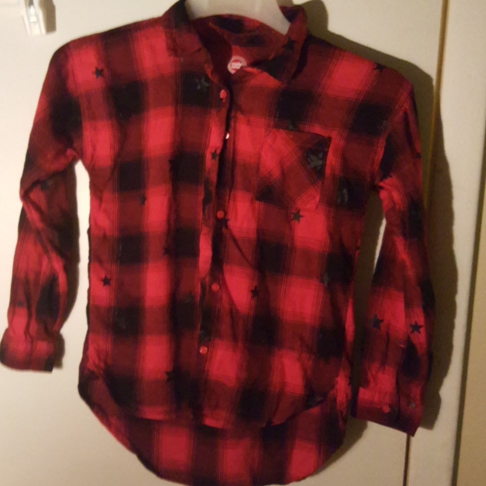 Girls Wonder Nation plaid shirt